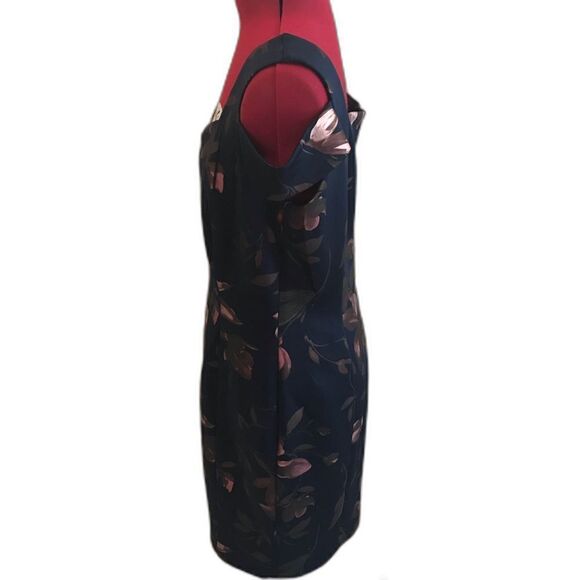 Alexa B Nites Dress Women’s Size 10P & 14P Blue Floral Cold Shoulder NWT - Picture 3 of 14